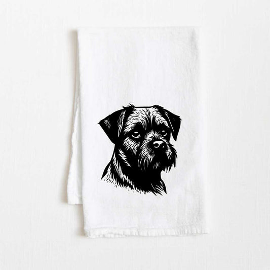 Border Terrier Dog Flour Sack Kitchen Towel - 36" x 32"