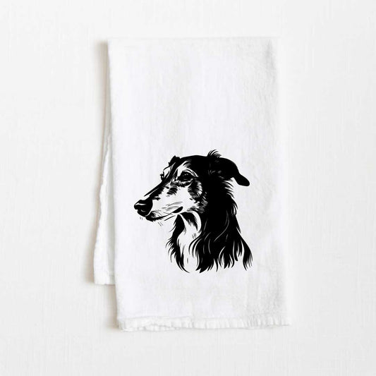 Borzoi Dog Flour Sack Kitchen Towel - 36" x 32"