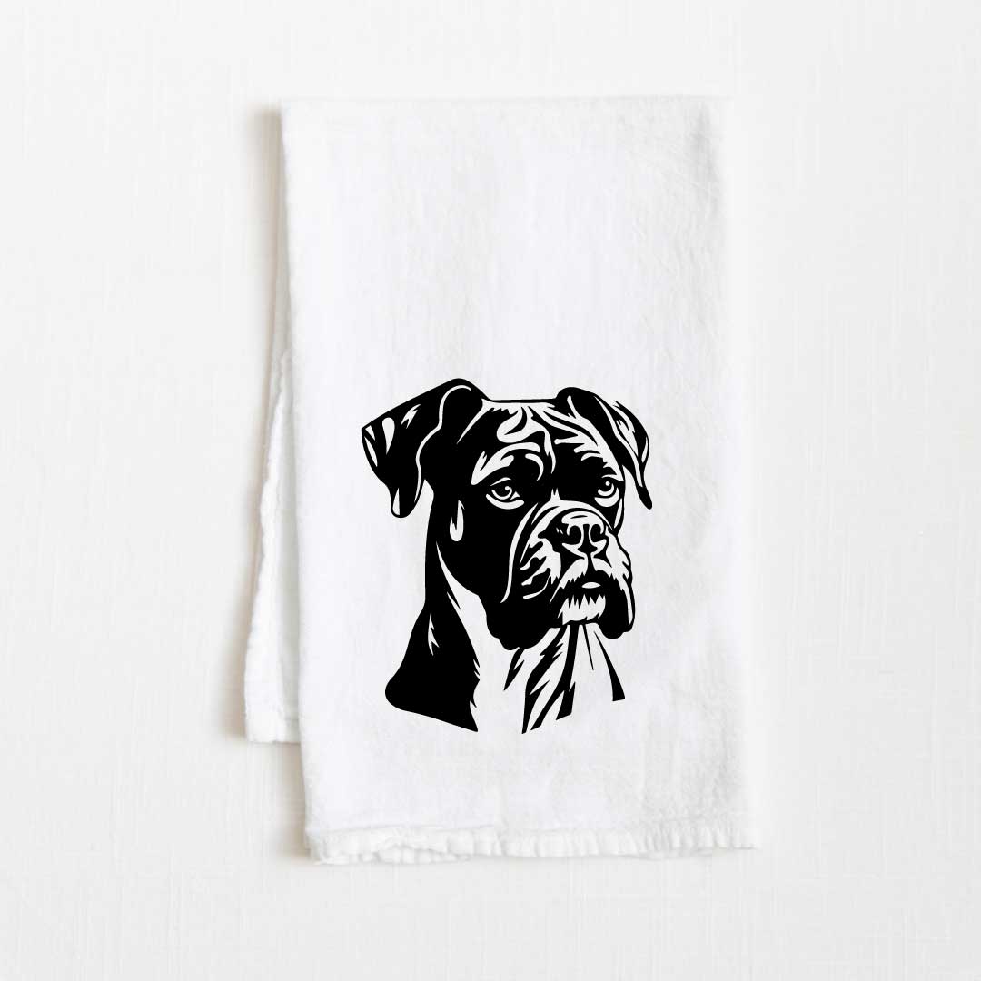 Boxer Dog Flour Sack Kitchen Towel - 36" x 32"