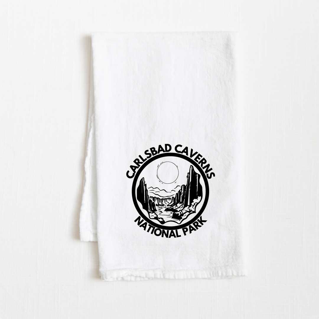 Carlsbad Caverns National Park Flour Sack Kitchen Towel - 36” x 32”