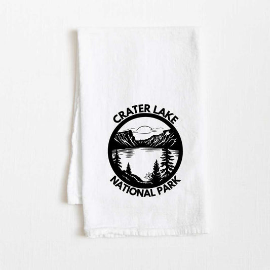 Crater Lake National Park Flour Sack Kitchen Towel - 36” x 32”