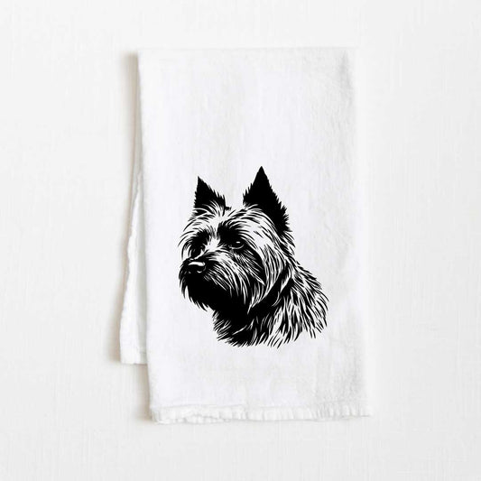 Cairn Terrier Dog Flour Sack Kitchen Towel - 36" x 32"