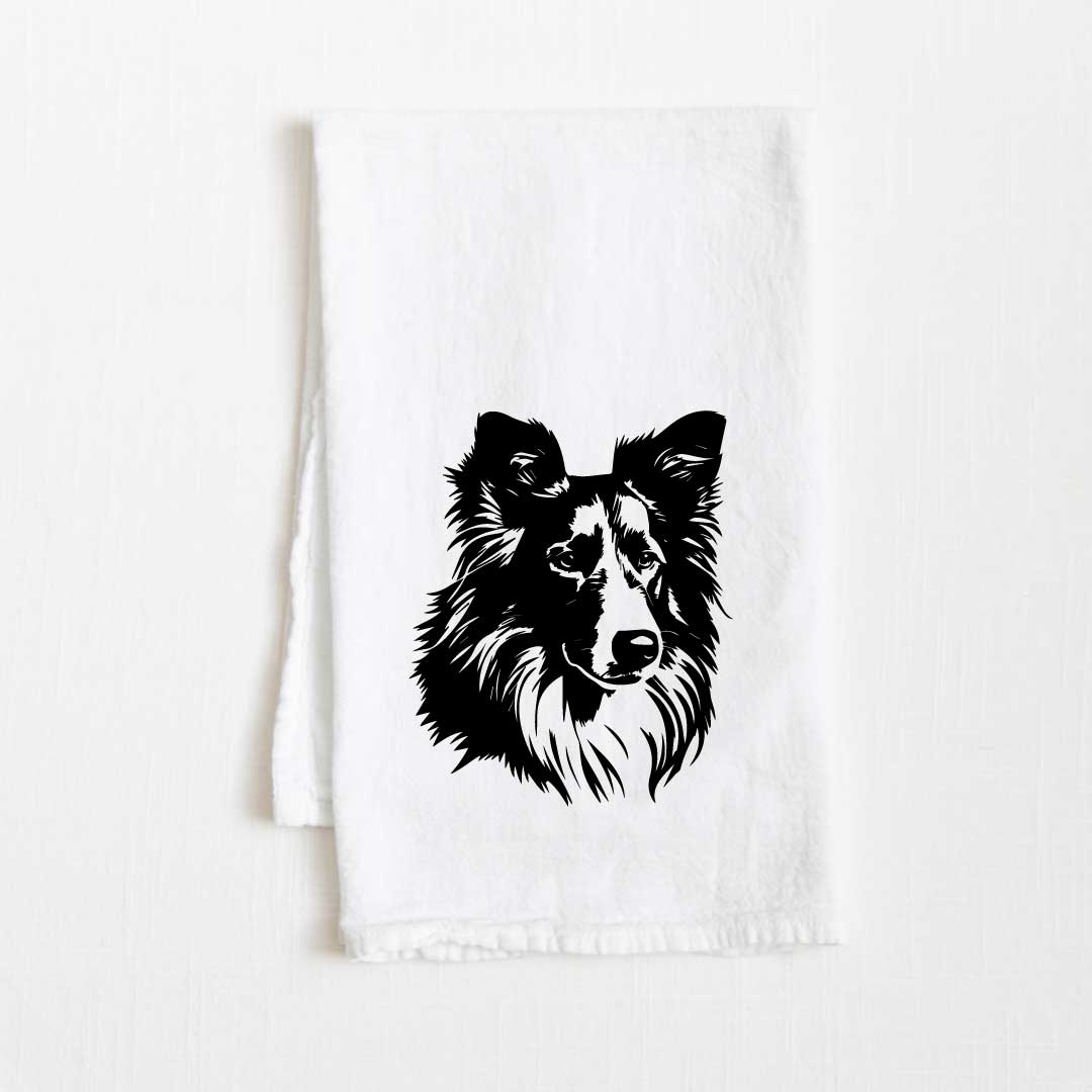 Collie Dog Flour Sack Kitchen Towel - 36" x 32"