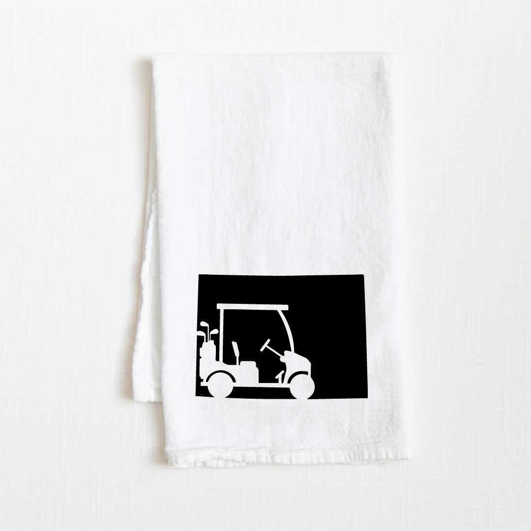Colorado Golf Cart State Flour Sack Kitchen Towel - 36” x 32”