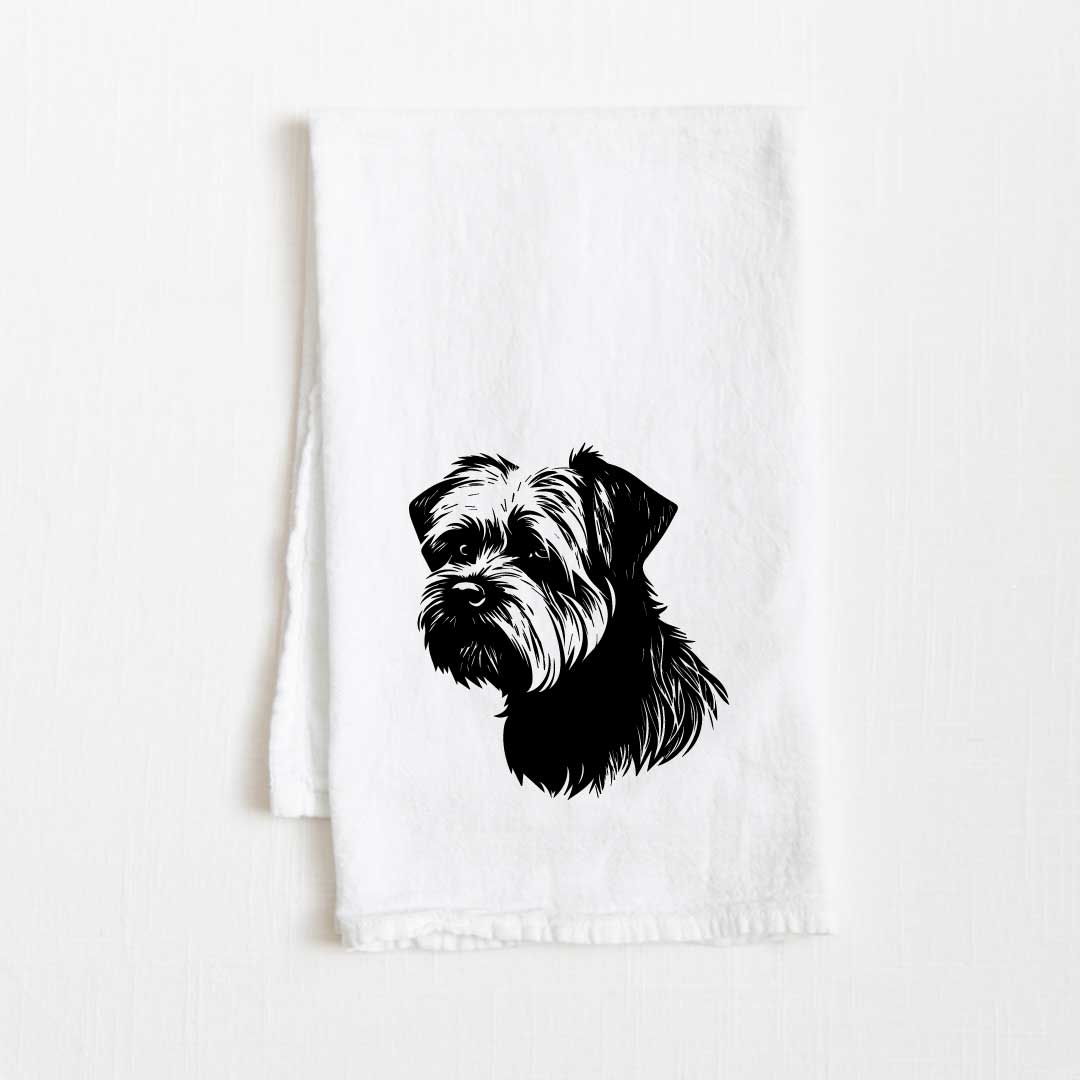 Dandie Dinmont Terrier Dog Flour Sack Kitchen Towel - 36" x 32"