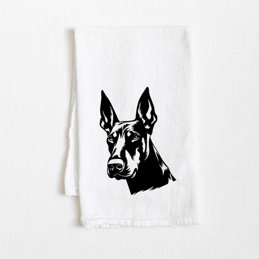 Dobermann Pinscher Dog Flour Sack Kitchen Towel - 36" x 32"