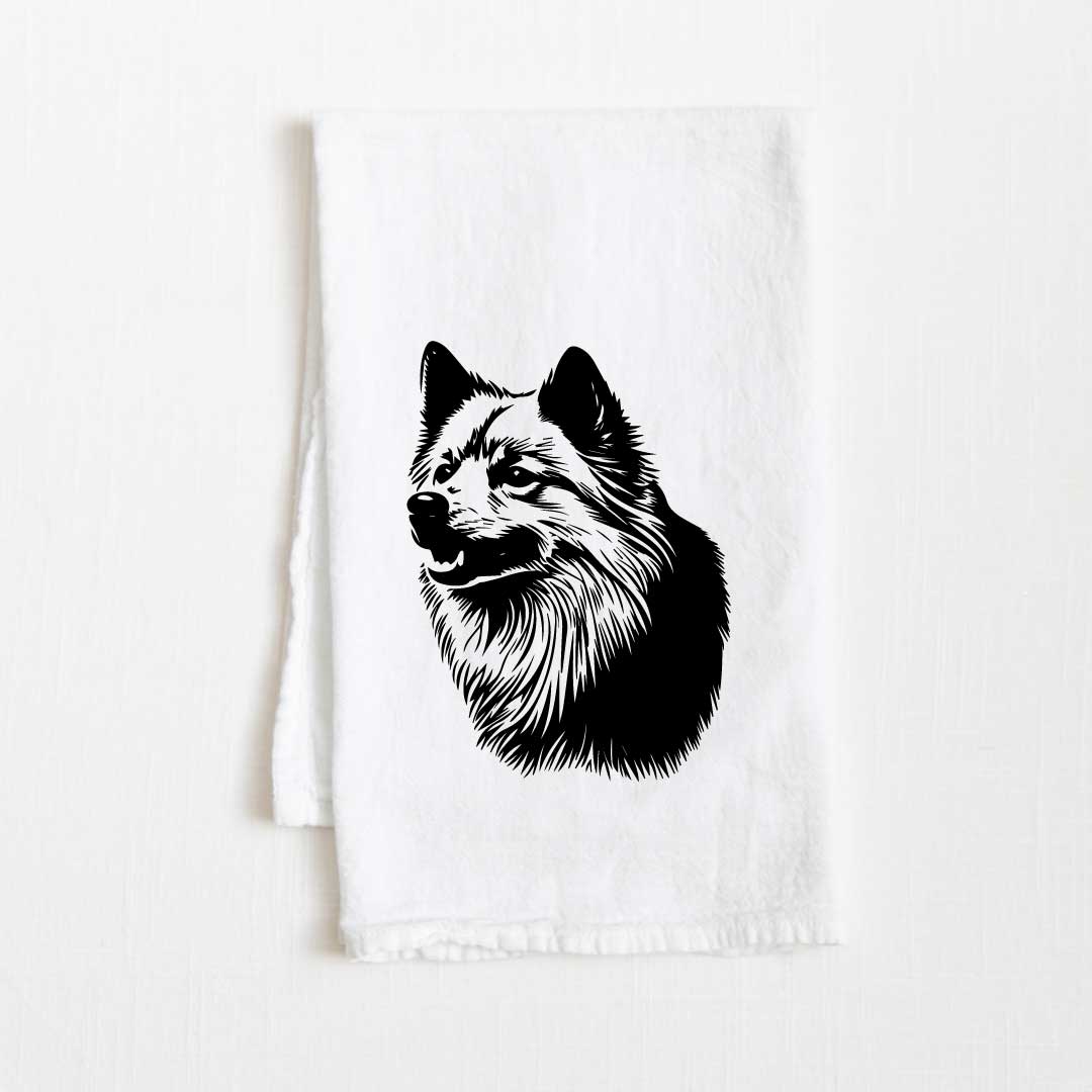 Finnish Spitz Dog Flour Sack Kitchen Towel - 36" x 32"