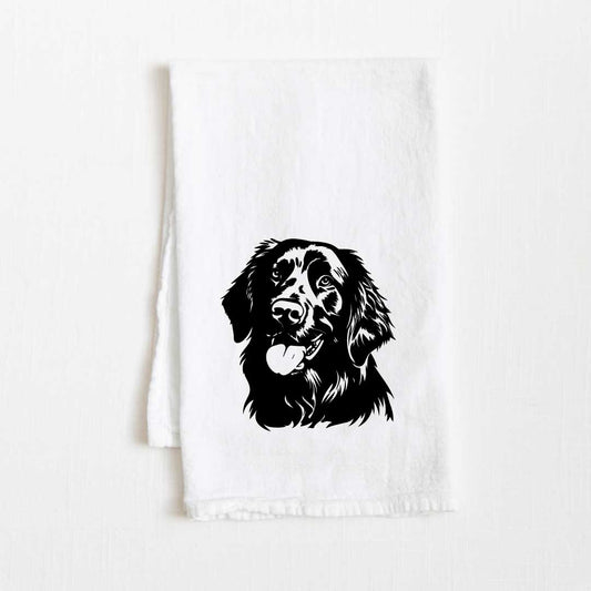 Flat Coated Retriever Dog Flour Sack Kitchen Towel - 36" x 32"