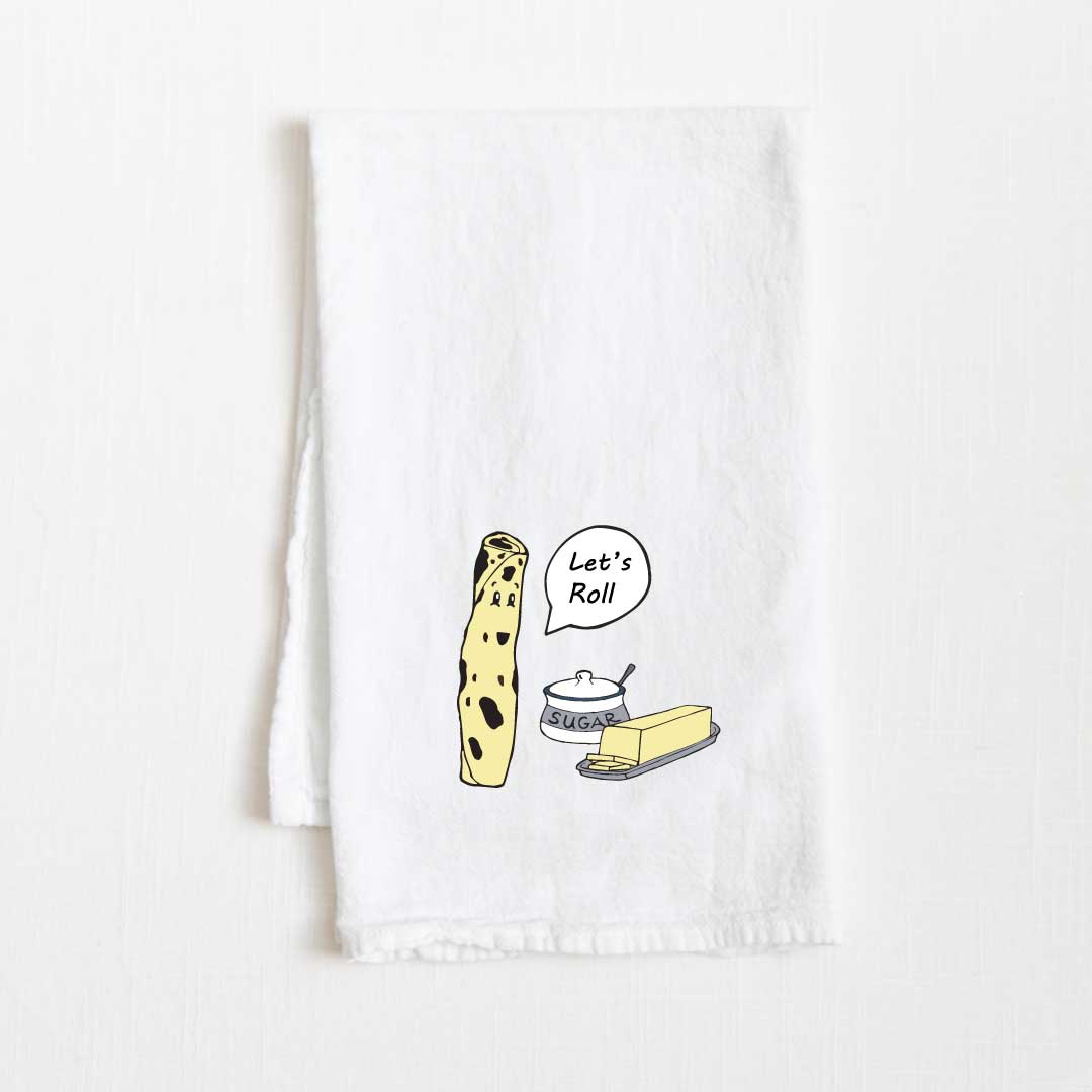 Lefse "Let's Roll" Flour Sack Kitchen Towel - 36" x 32"