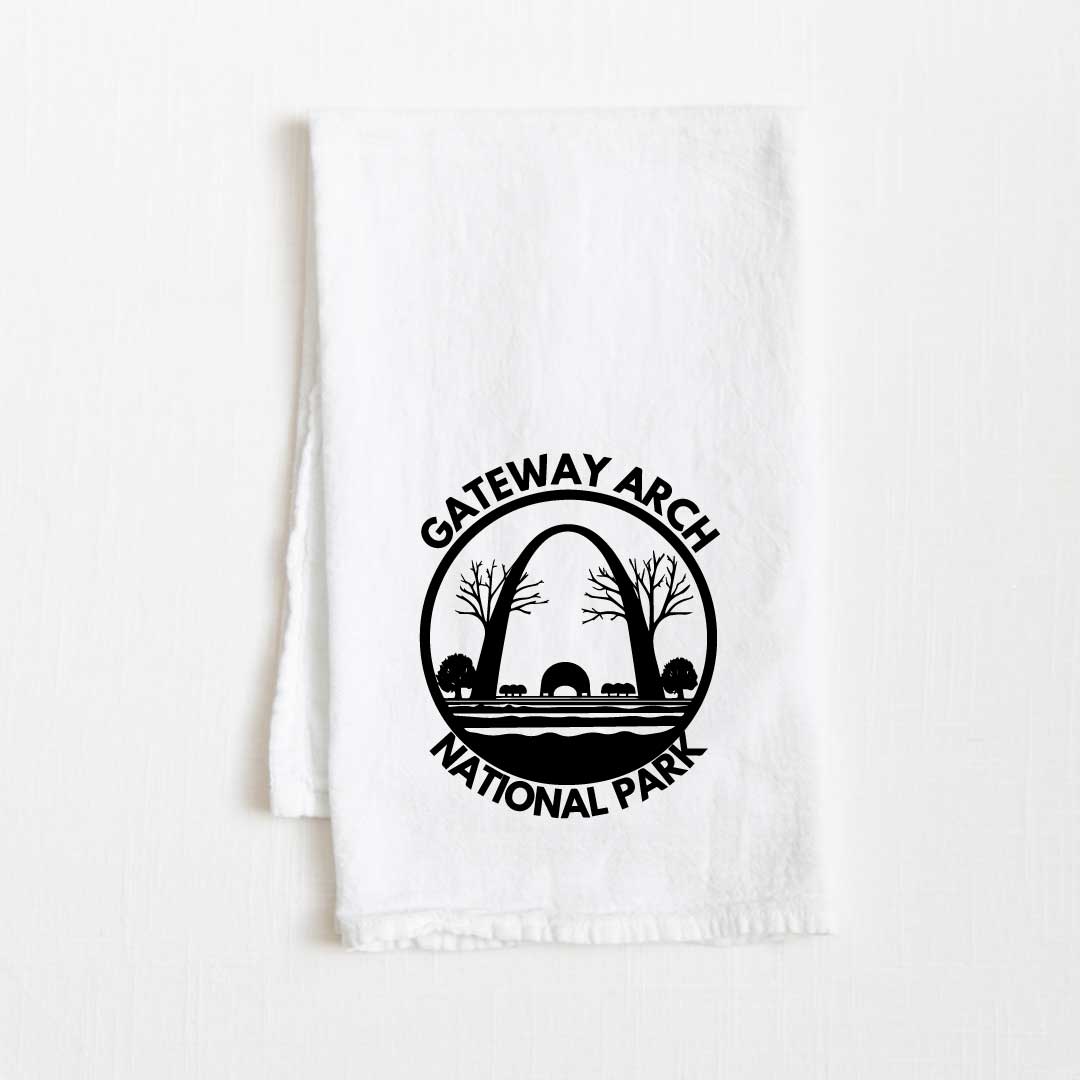 Gateway Arch National Park Flour Sack Kitchen Towel - 36” x 32”