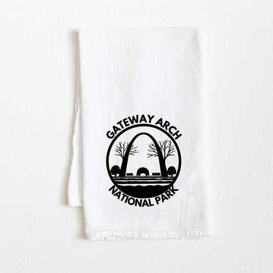 Gateway Arch National Park Flour Sack Kitchen Towel - 36” x 32”