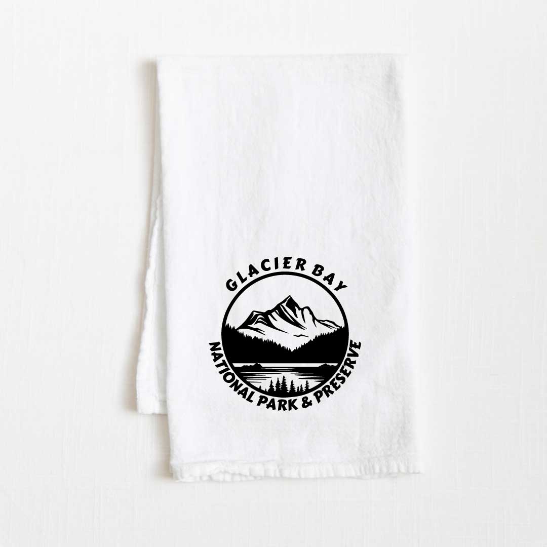 Glacier Bay National Park Flour Sack Kitchen Towel - 36” x 32”
