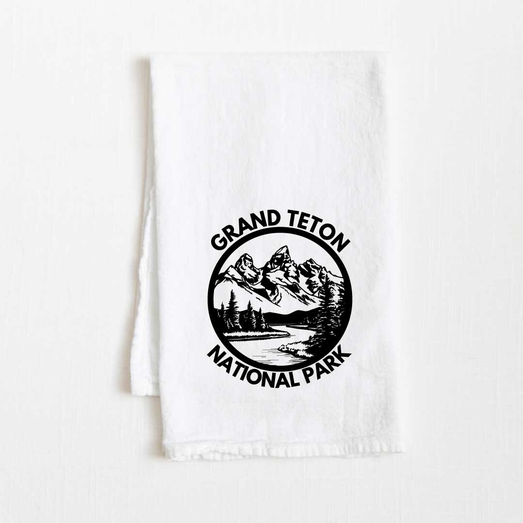 Grand Teton  National Park Flour Sack Kitchen Towel - 36” x 32”