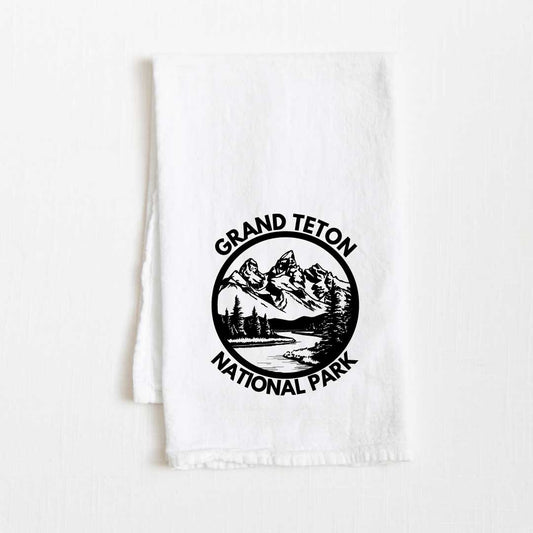 Grand Teton  National Park Flour Sack Kitchen Towel - 36” x 32”