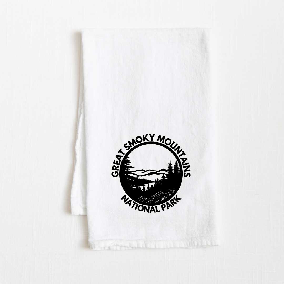 Great Smoky Mountain National Park Flour Sack Kitchen Towel - 36” x 32”