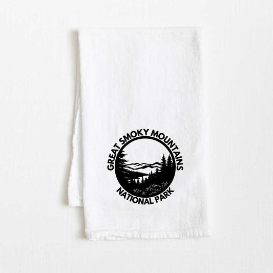 Great Smoky Mountain National Park Flour Sack Kitchen Towel - 36” x 32”