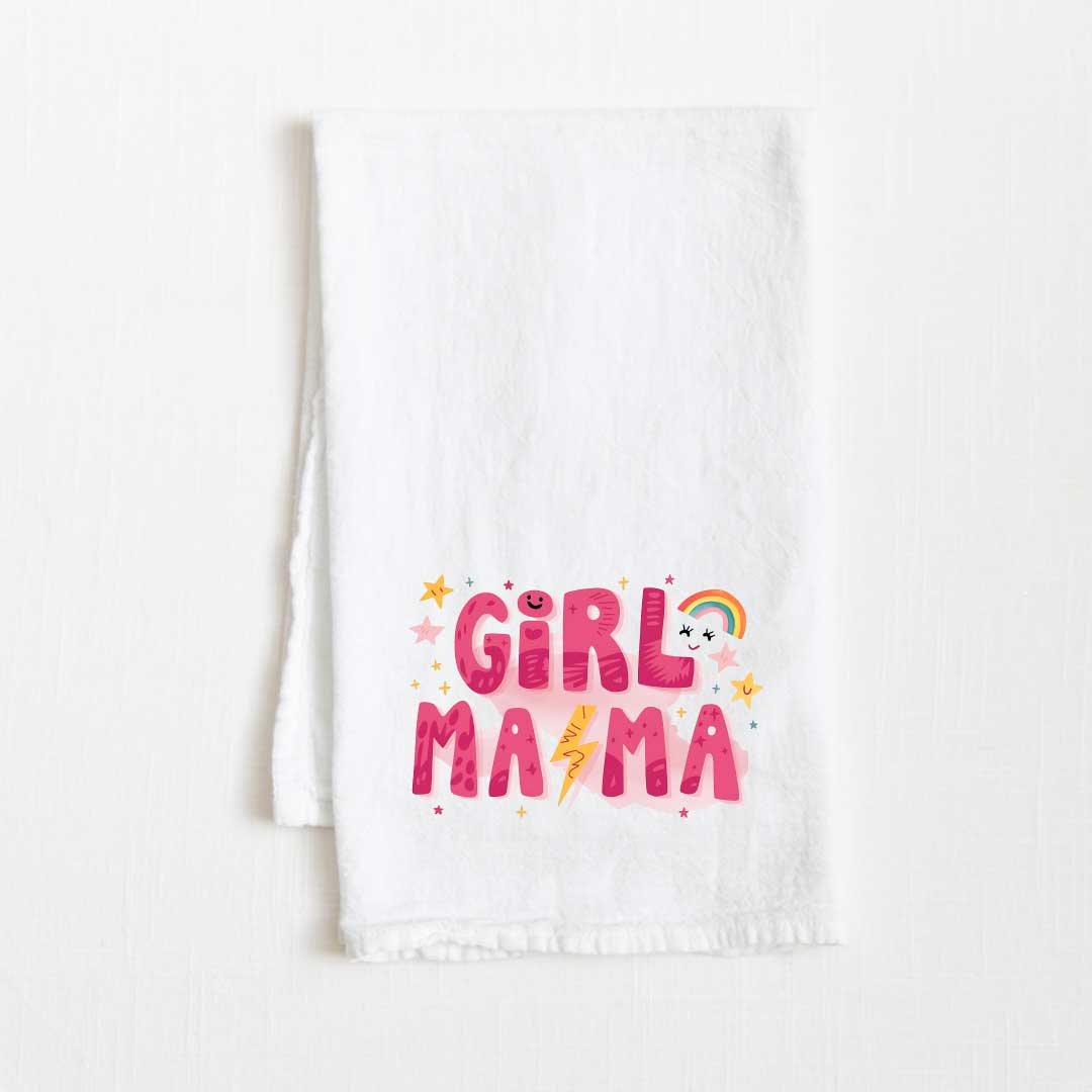 Girl Mama Flour Sack Kitchen Towel - 36” x 32”
