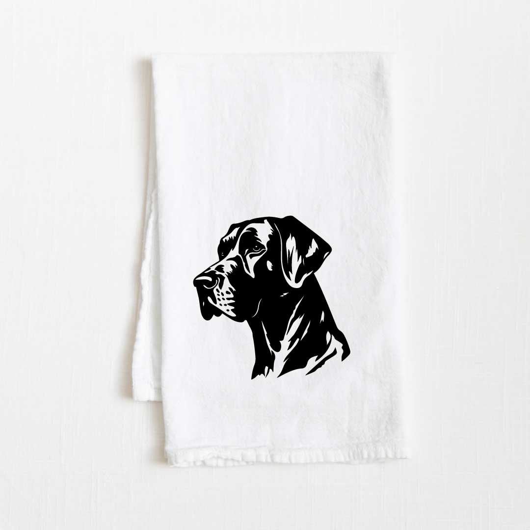 Great Dane Dog Flour Sack Kitchen Towel - 36" x 32"
