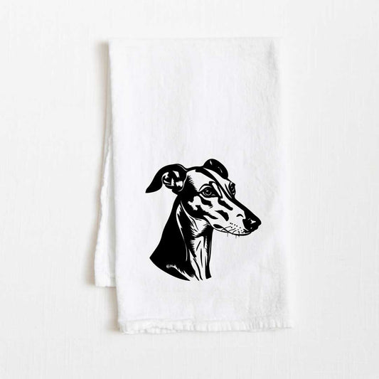 Greyhound Dog Flour Sack Kitchen Towel - 36" x 32"