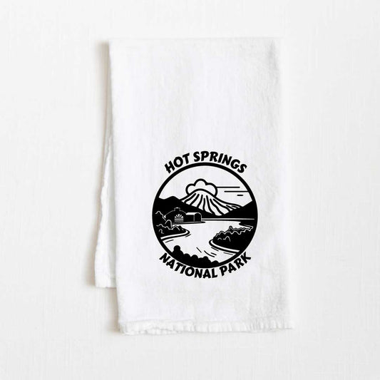 Hot Spring National Park Flour Sack Kitchen Towel - 36” x 32”