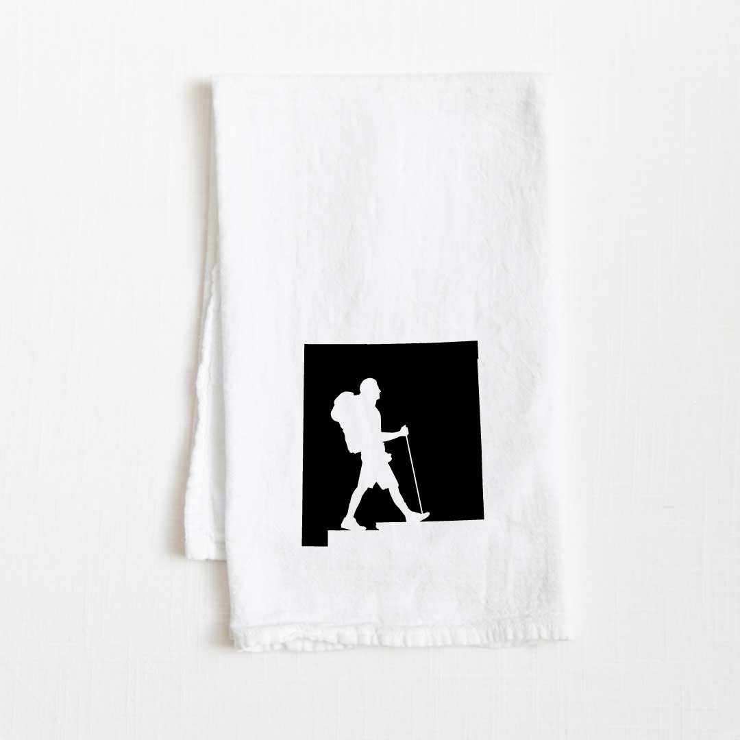 New Mexico Hiking State Flour Sack Kitchen Towel - 36” x 32”