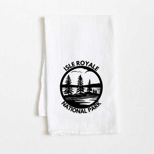 Isle Royale National Park Flour Sack Kitchen Towel - 36” x 32”