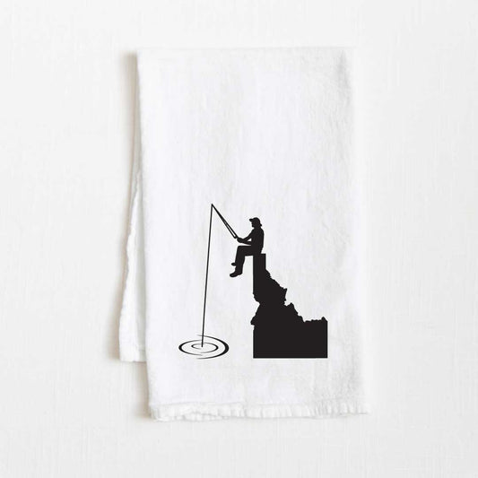 Idaho Fishing State Flour Sack Kitchen Towel - 36” x 32”