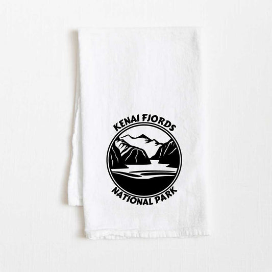 Kenai Fjords National Park Flour Sack Kitchen Towel - 36” x 32”