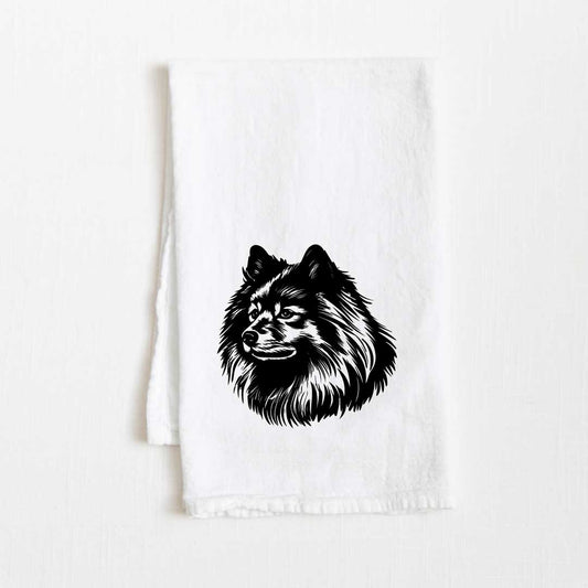 Keeshond Dog Flour Sack Kitchen Towel - 36" x 32"