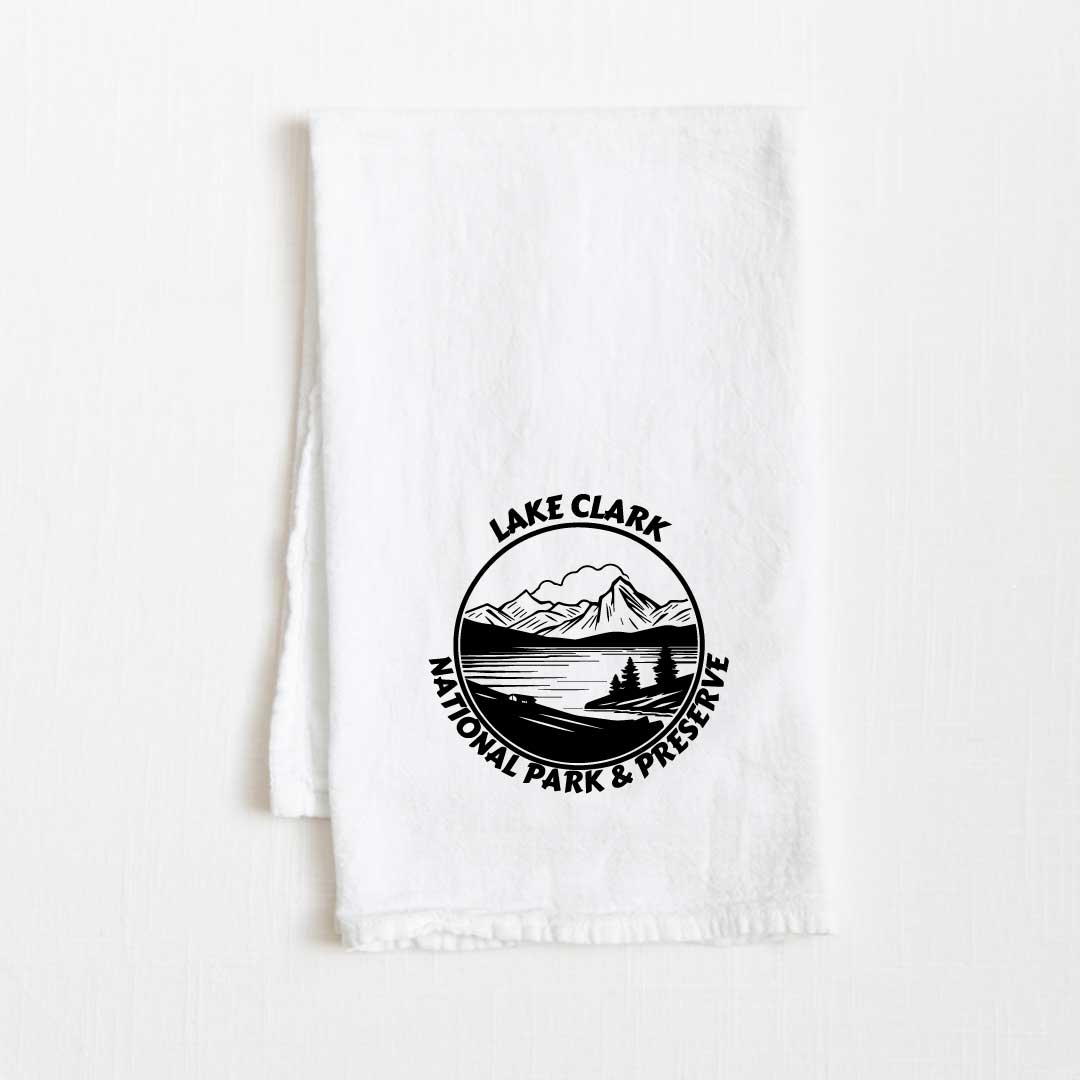 Lake Clark National Park Flour Sack Kitchen Towel - 36” x 32”