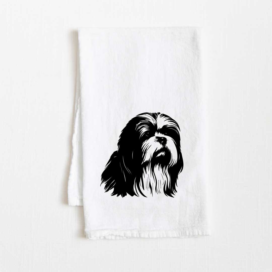 Lhasa Apso Dog Flour Sack Kitchen Towel - 36" x 32"