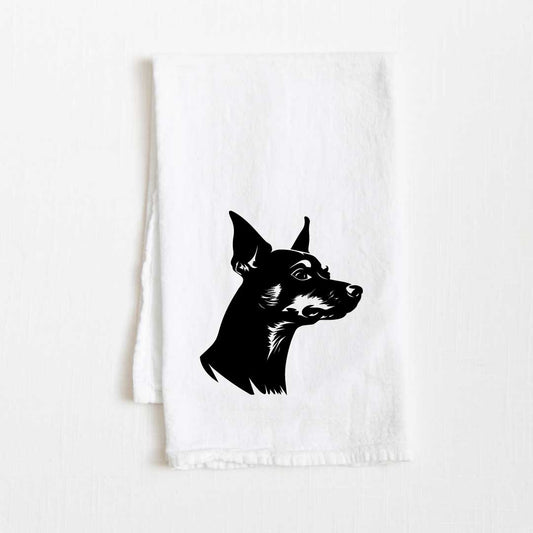 Miniature Pinscher Dog Flour Sack Kitchen Towel - 36" x 32"