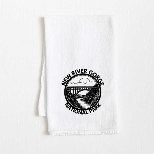 New River Gorge National Park Flour Sack Kitchen Towel - 36” x 32”