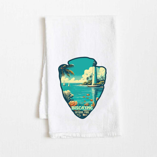 Biscayne National Park Vintage Illustrated Flour Sack Kitchen Towel - 36” x 32”