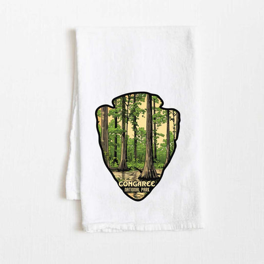 Congaree National Park Vintage Illustrated Flour Sack Kitchen Towel - 36” x 32”
