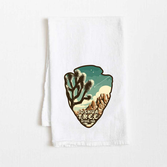 Joshua Tree National Park Vintage Illustrated Flour Sack Kitchen Towel - 36” x 32”