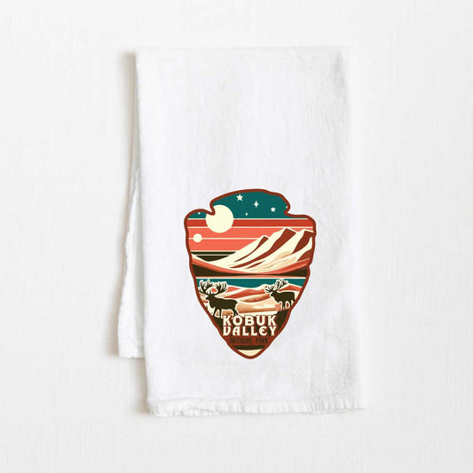Kobuk Valley National Park Vintage Illustrated Flour Sack Kitchen Towel - 36” x 32”