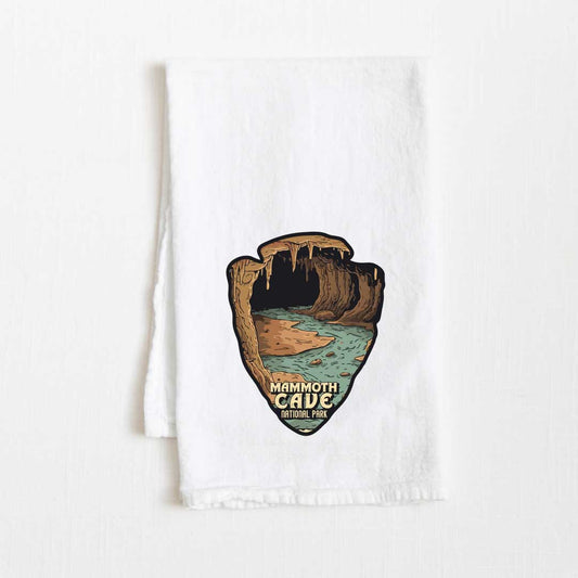 Mammoth Cave National Park Vintage Illustrated Flour Sack Kitchen Towel - 36” x 32”