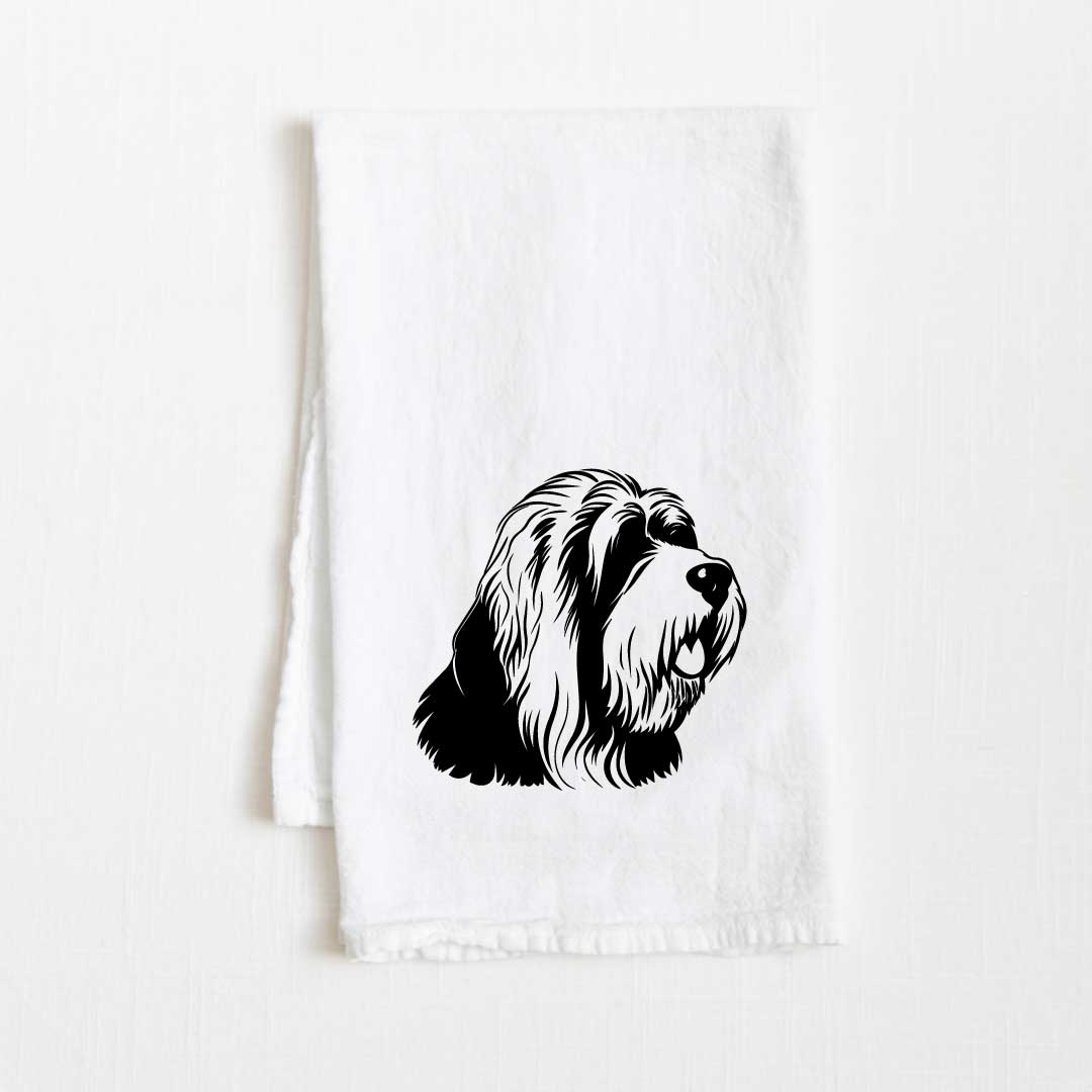 Old English Sheepdog Dog Flour Sack Kitchen Towel - 36" x 32"