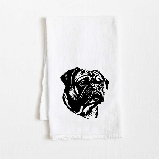 Pug Dog Flour Sack Kitchen Towel - 36" x 32"