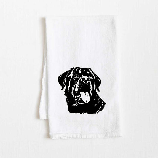 Rottweiler Dog Flour Sack Kitchen Towel - 36" x 32"