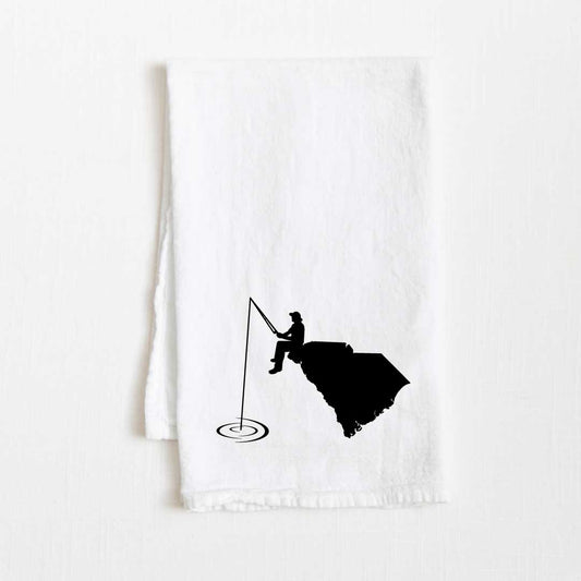 South Carolina Fishing State Flour Sack Kitchen Towel - 36” x 32”