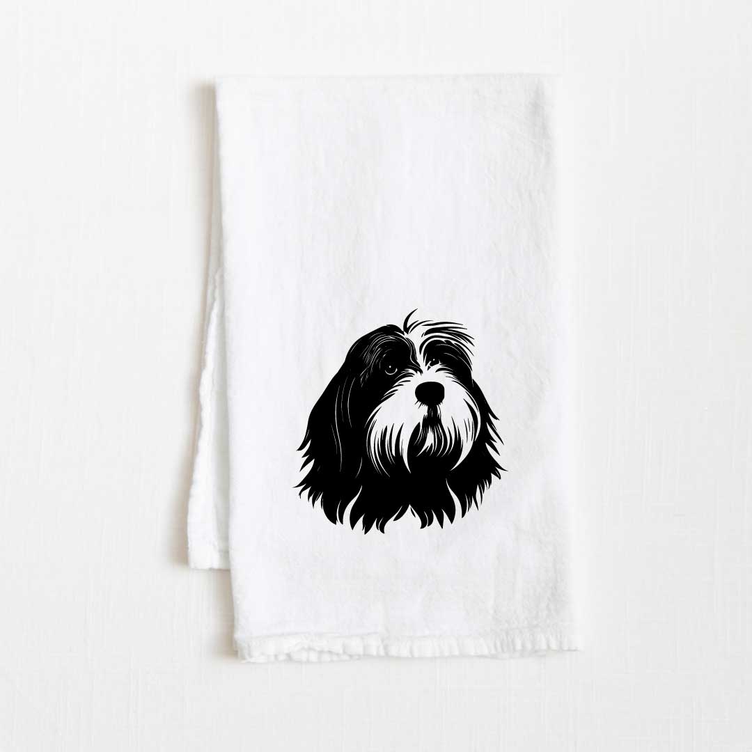 Tibetan Terrier Dog Flour Sack Kitchen Towel - 36" x 32"