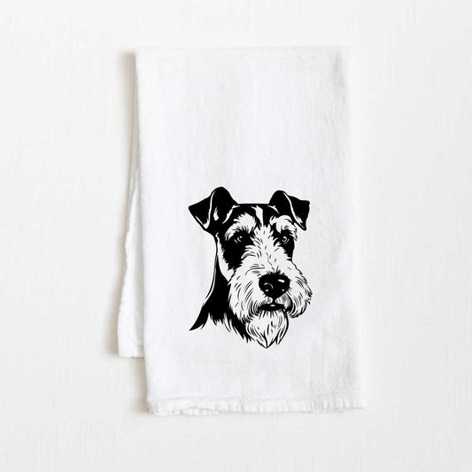 Wire Fox Terrier Dog Flour Sack Kitchen Towel - 36" x 32"
