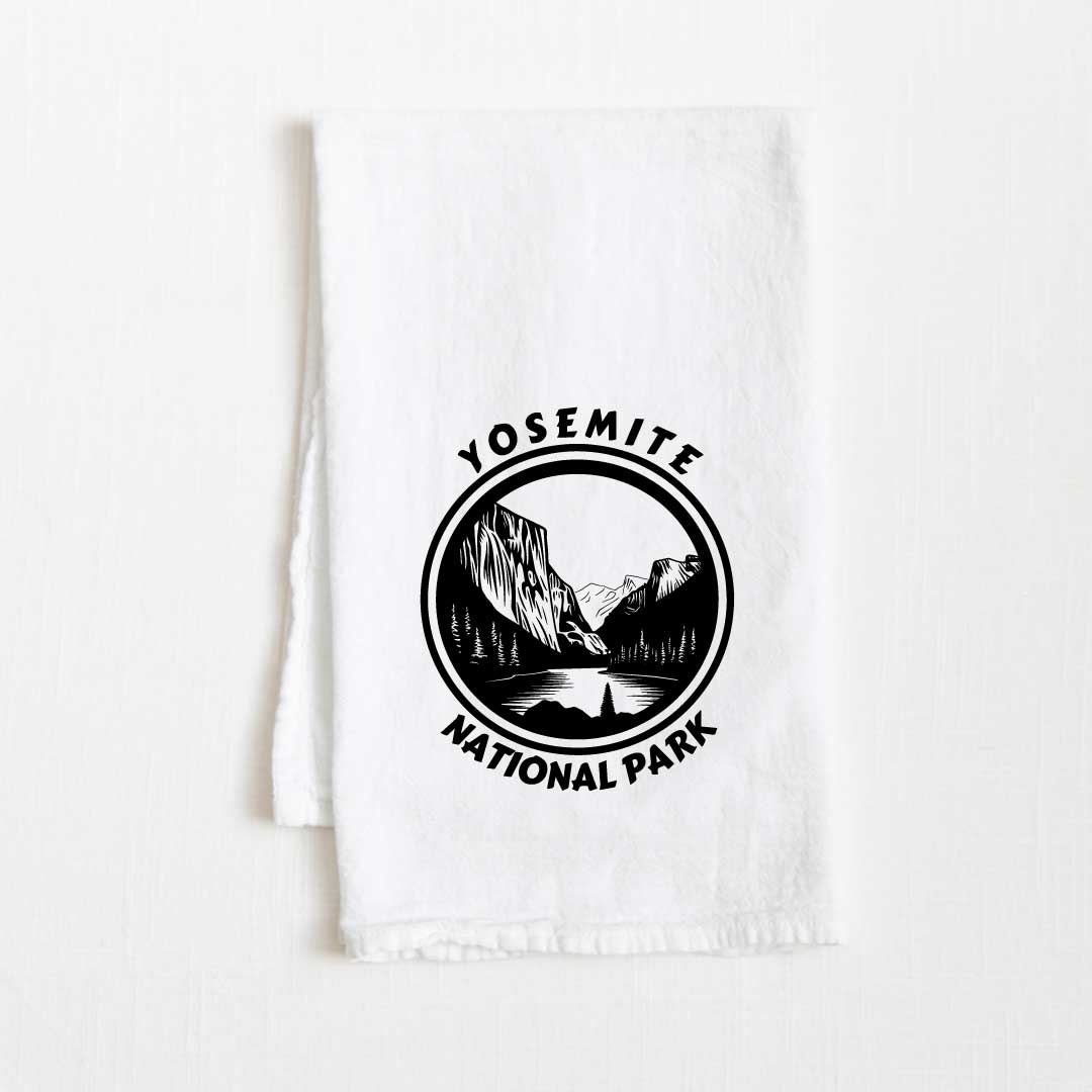 Yosemite National Park Flour Sack Kitchen Towel - 36” x 32”