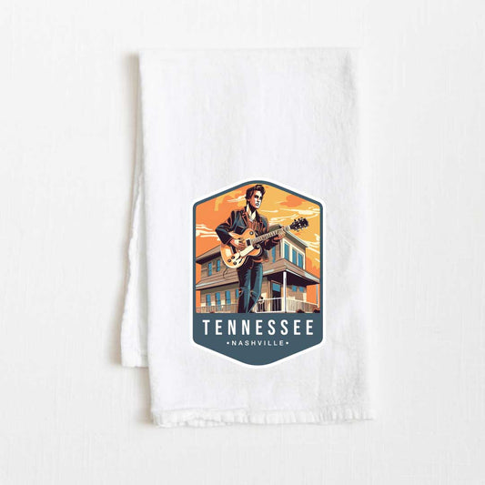 Tennessee Vintage Illustrated State Flour Sack Kitchen Towel - 36” x 32”